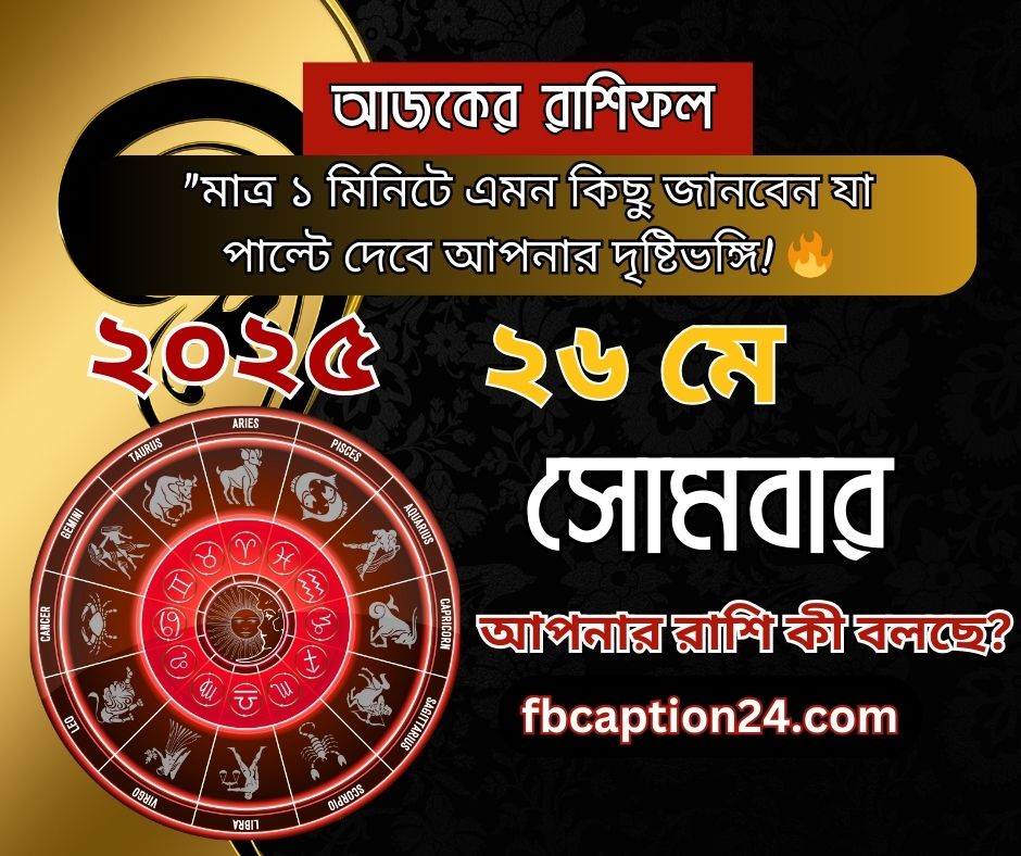 আজকের রাশিফল ২৬ মে ২০২৫