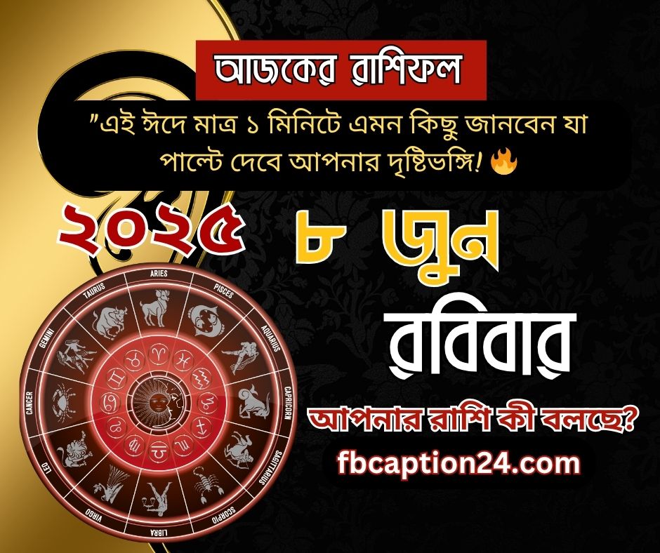 ৮ জুন ২০২৫ এর জন্য আজকের স্টাইলিশ বাংলা রাশিফল